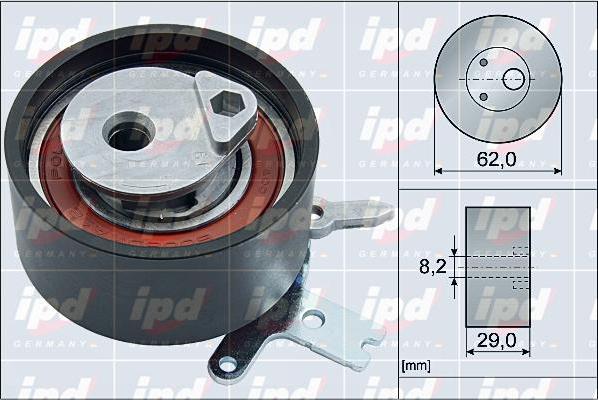 IPD 15-4082 - Натяжной ролик, зубчатый ремень ГРМ autospares.lv