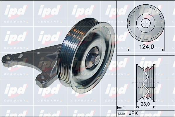 IPD 15-4074 - Ролик, поликлиновый ремень autospares.lv