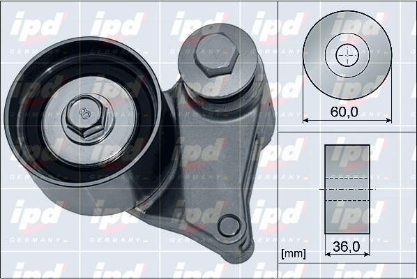 IPD 15-4073 - Натяжной ролик, зубчатый ремень ГРМ autospares.lv