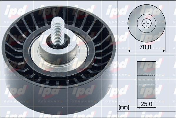 IPD 15-4108 - Ролик, поликлиновый ремень autospares.lv