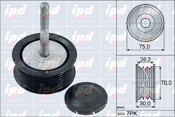 IPD 15-4138 - Ролик, поликлиновый ремень autospares.lv