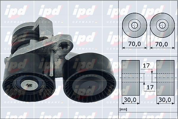 IPD 15-4129 - Натяжитель, поликлиновый ремень autospares.lv