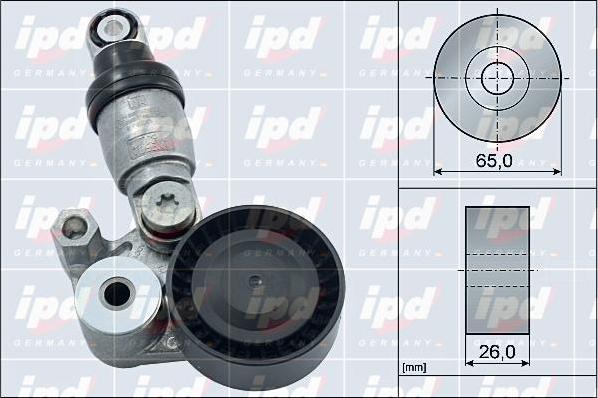 IPD 15-4126 - Натяжитель, поликлиновый ремень autospares.lv