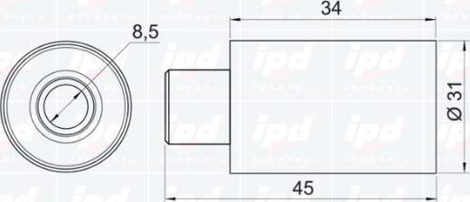 IPD 15-0984 - Направляющий ролик, зубчатый ремень ГРМ autospares.lv