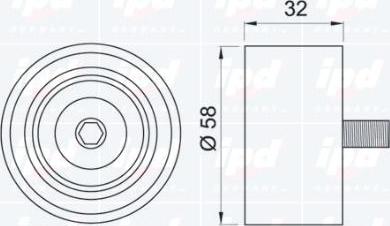 IPD 15-0540 - Направляющий ролик, зубчатый ремень ГРМ autospares.lv