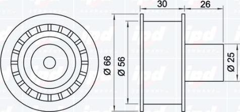 IPD 15-0091 - Направляющий ролик, зубчатый ремень ГРМ autospares.lv