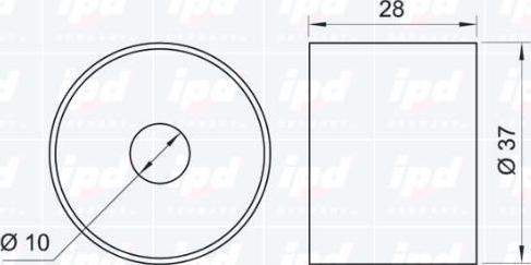 IPD 15-0129 - Направляющий ролик, зубчатый ремень ГРМ autospares.lv