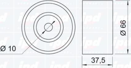 IPD 15-0836 - Направляющий ролик, зубчатый ремень ГРМ autospares.lv