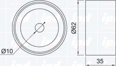 IPD 15-0829 - Натяжной ролик, зубчатый ремень ГРМ autospares.lv