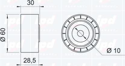 IPD 15-0789 - Ролик, поликлиновый ремень autospares.lv