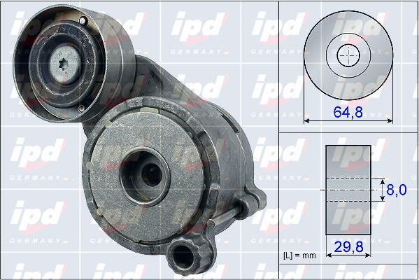 IPD 15-3961 - Натяжитель, поликлиновый ремень autospares.lv