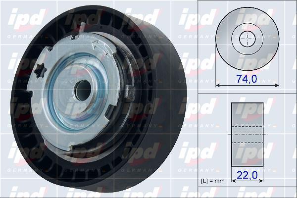 IPD 15-3901 - Натяжной ролик, зубчатый ремень ГРМ autospares.lv