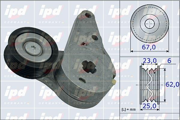 IPD 15-3903 - Натяжитель, поликлиновый ремень autospares.lv