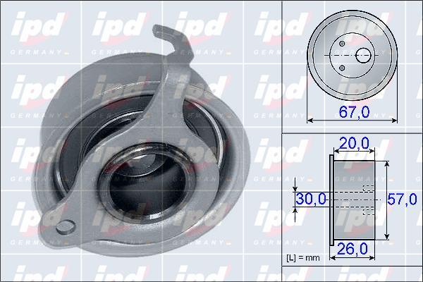 IPD 15-3918 - Натяжной ролик, зубчатый ремень ГРМ autospares.lv