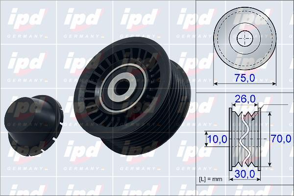 IPD 15-3974 - Ролик, поликлиновый ремень autospares.lv