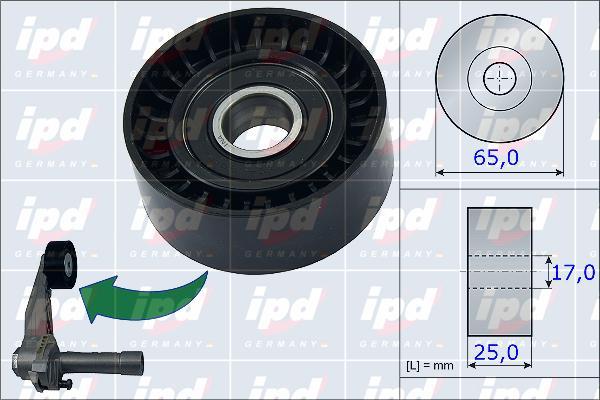 IPD 15-3975 - Ролик, поликлиновый ремень autospares.lv