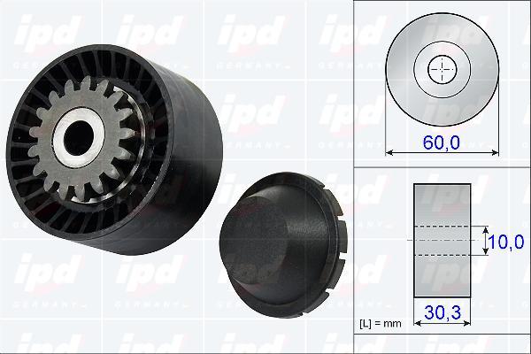 IPD 15-3460 - Ролик, поликлиновый ремень autospares.lv