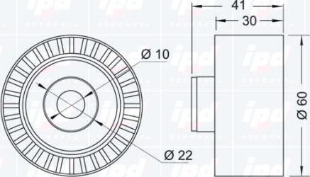 IPD 15-3084 - Направляющий ролик, зубчатый ремень ГРМ autospares.lv