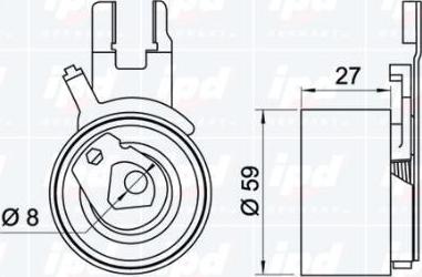 IPD 15-3081 - Натяжной ролик, зубчатый ремень ГРМ autospares.lv