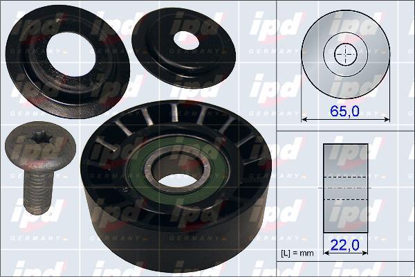 IPD 15-3895 - Ролик, поликлиновый ремень autospares.lv