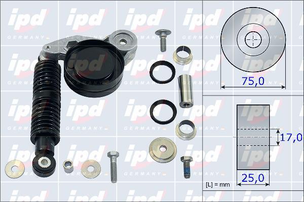 IPD 15-3862 - Ремонтный комплект, рычаг натяжки поликлинового ремня autospares.lv