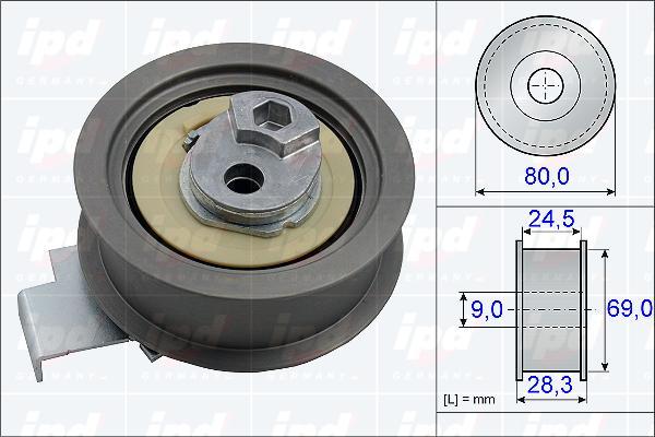 IPD 15-3818 - Натяжной ролик, зубчатый ремень ГРМ autospares.lv