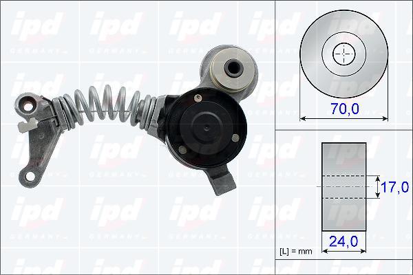 IPD 15-3835 - Натяжитель, поликлиновый ремень autospares.lv