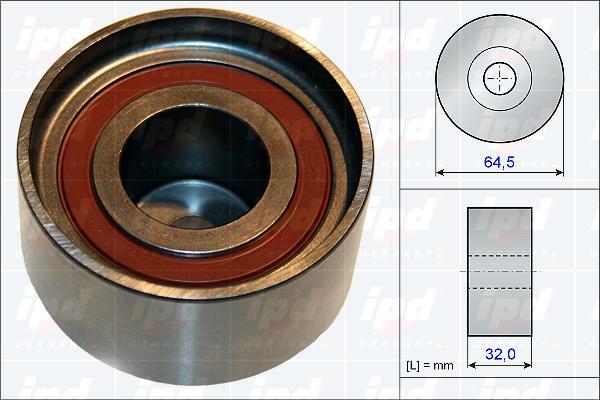 IPD 15-3830 - Направляющий ролик, зубчатый ремень ГРМ autospares.lv