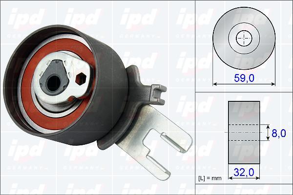 IPD 15-3820 - Натяжной ролик, зубчатый ремень ГРМ autospares.lv