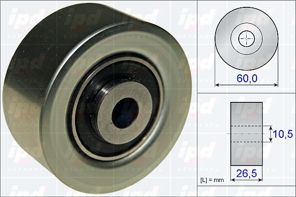 IPD 15-3823 - Ролик, поликлиновый ремень autospares.lv