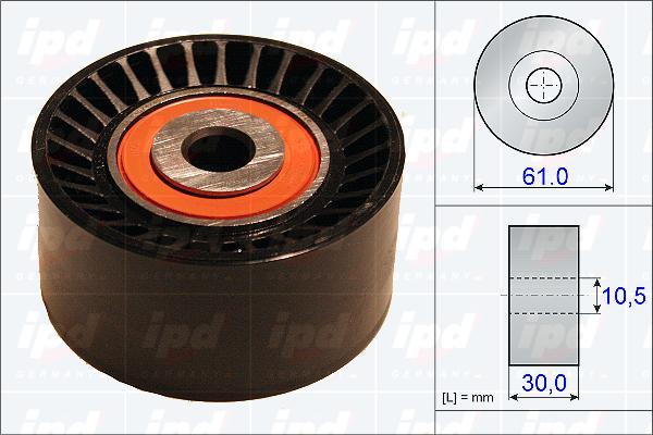 IPD 15-3827 - Направляющий ролик, зубчатый ремень ГРМ autospares.lv