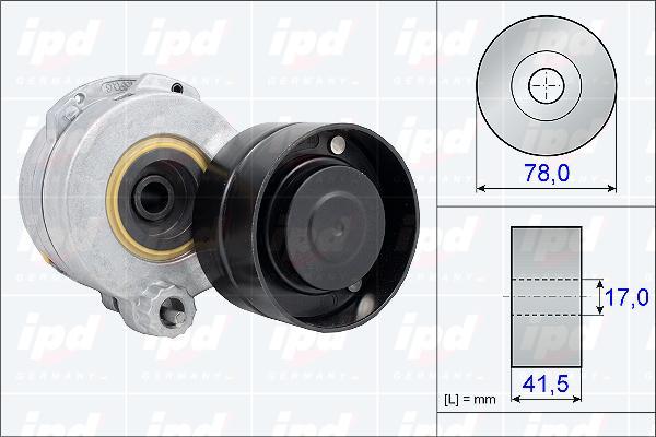 IPD 15-3375 - Ролик, поликлиновый ремень autospares.lv