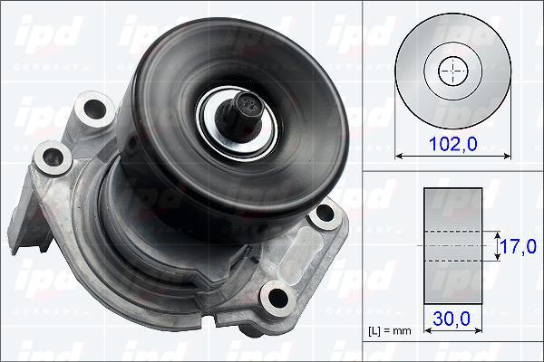 IPD 15-3701 - Натяжитель, поликлиновый ремень autospares.lv