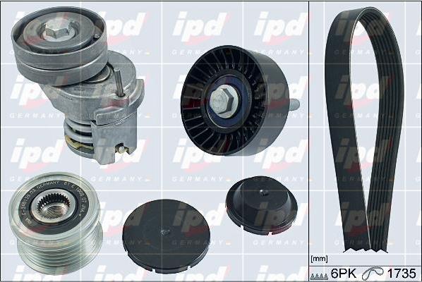 IPD 20-1858 - Поликлиновый ременный комплект autospares.lv
