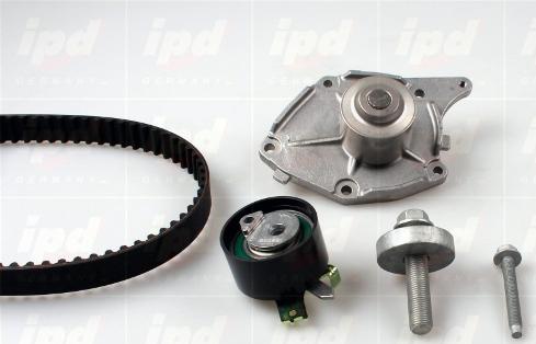 IPD K62001 - Водяной насос + комплект зубчатого ремня ГРМ autospares.lv