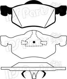 IPS Parts IBD-1322 - Тормозные колодки, дисковые, комплект autospares.lv