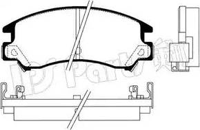 IPS Parts IBD-1703 - Тормозные колодки, дисковые, комплект autospares.lv