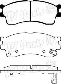 IPS Parts IBD-1K07 - Тормозные колодки, дисковые, комплект autospares.lv