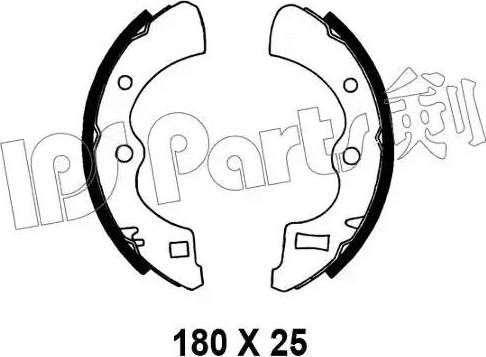 IPS Parts IBL-4404 - Тормозные башмаки, барабанные autospares.lv