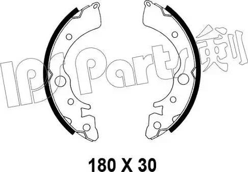 IPS Parts IBL-4403 - Тормозные башмаки, барабанные autospares.lv
