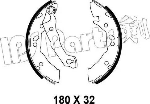 IPS Parts IBL-4595 - Тормозные башмаки, барабанные autospares.lv