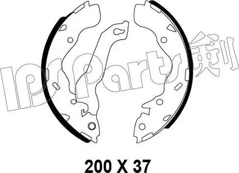 IPS Parts IBL-4592 - Тормозные башмаки, барабанные autospares.lv