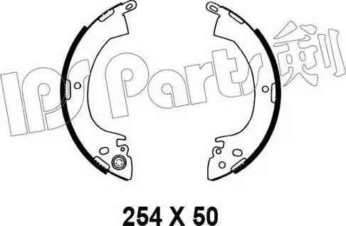 IPS Parts IBL-4501 - Тормозные башмаки, барабанные autospares.lv