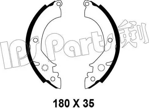 IPS Parts IBL-4508 - Тормозные башмаки, барабанные autospares.lv