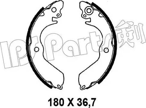 IPS Parts IBL-4587 - Тормозные башмаки, барабанные autospares.lv