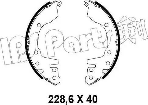 IPS Parts IBL-4529 - Тормозные башмаки, барабанные autospares.lv