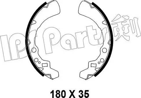 IPS Parts IBL-4606 - Тормозные башмаки, барабанные autospares.lv