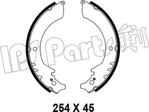 IPS Parts IBL-4607 - Тормозные башмаки, барабанные autospares.lv