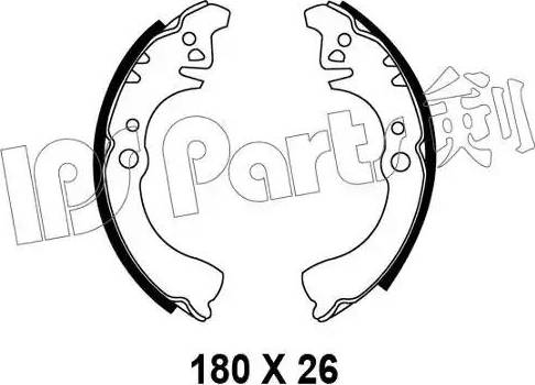 IPS Parts IBL-4611 - Тормозные башмаки, барабанные autospares.lv