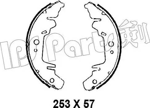 IPS Parts IBL-4097 - Тормозные башмаки, барабанные autospares.lv